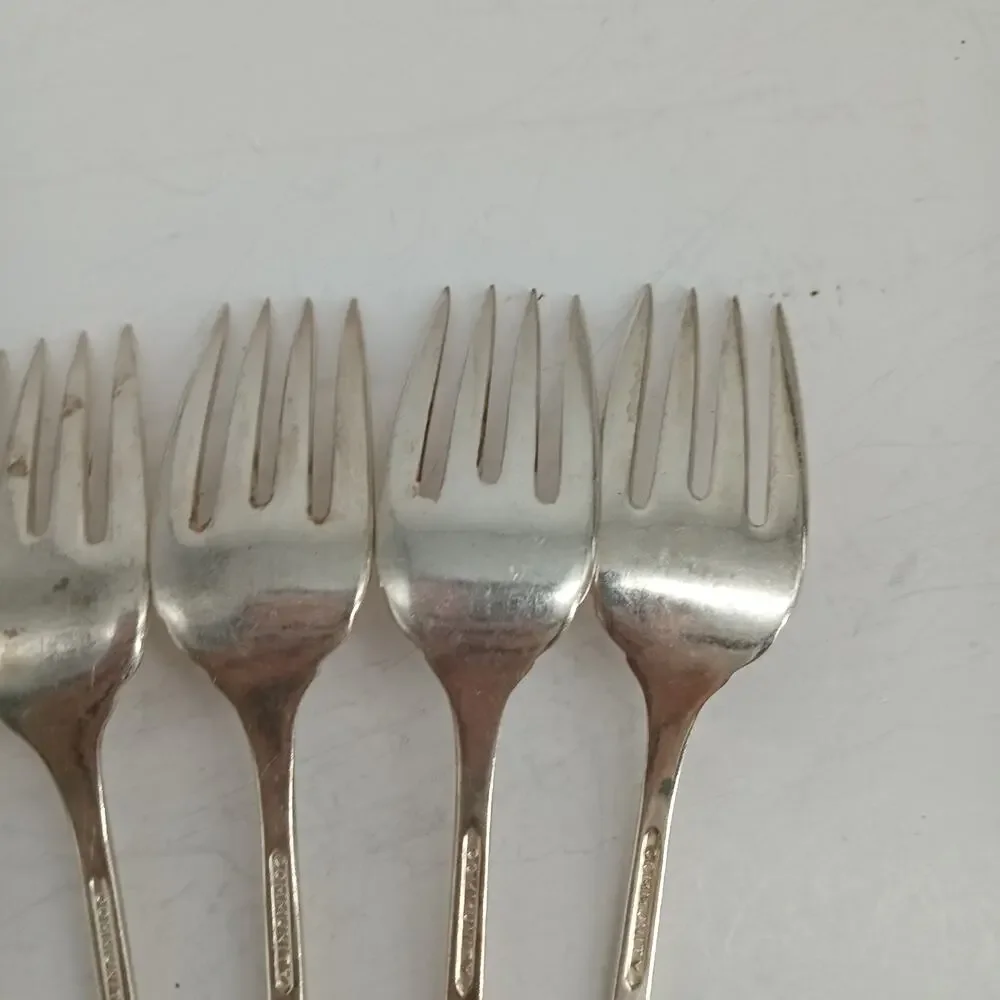 6X SF LADY HAMILTON Salad Forks 1932 Silverplate Community Plate Oneida